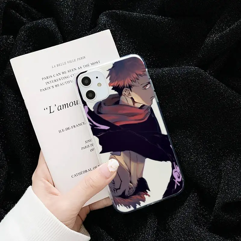 

Jujutsu Kaisen Anime Gojo Satoru Phone Case Transparent for iPhone 6 7 8 11 12 s mini pro X XS XR MAX Plus cover funda shell