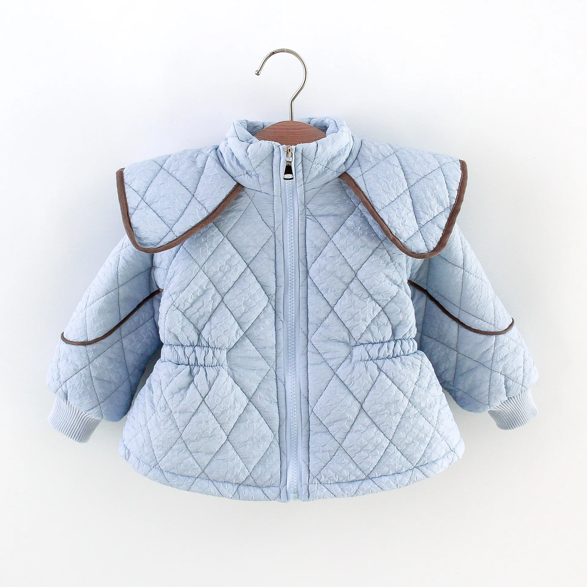 

Girls Jacket Winter 2021 Solid Color Plus Velvet Thicken Warm Children Outwear Princess Christmas Kids Snow Coat