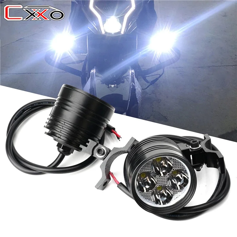 Motorcycle White headlights auxiliary lamp 12V LED spot head lights For Triumph Tiger Explorer 1200 1050i 955i 800/XC TRIDENT660