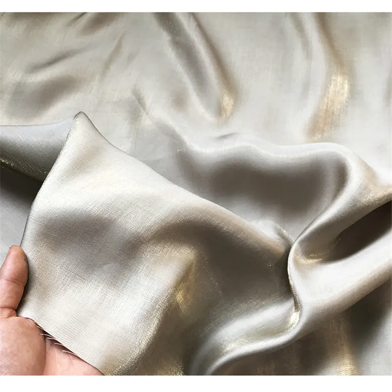 Глянцевый серый атласный сатин C626 из 100% хлопка для лета/осени тонкое Шелковистое