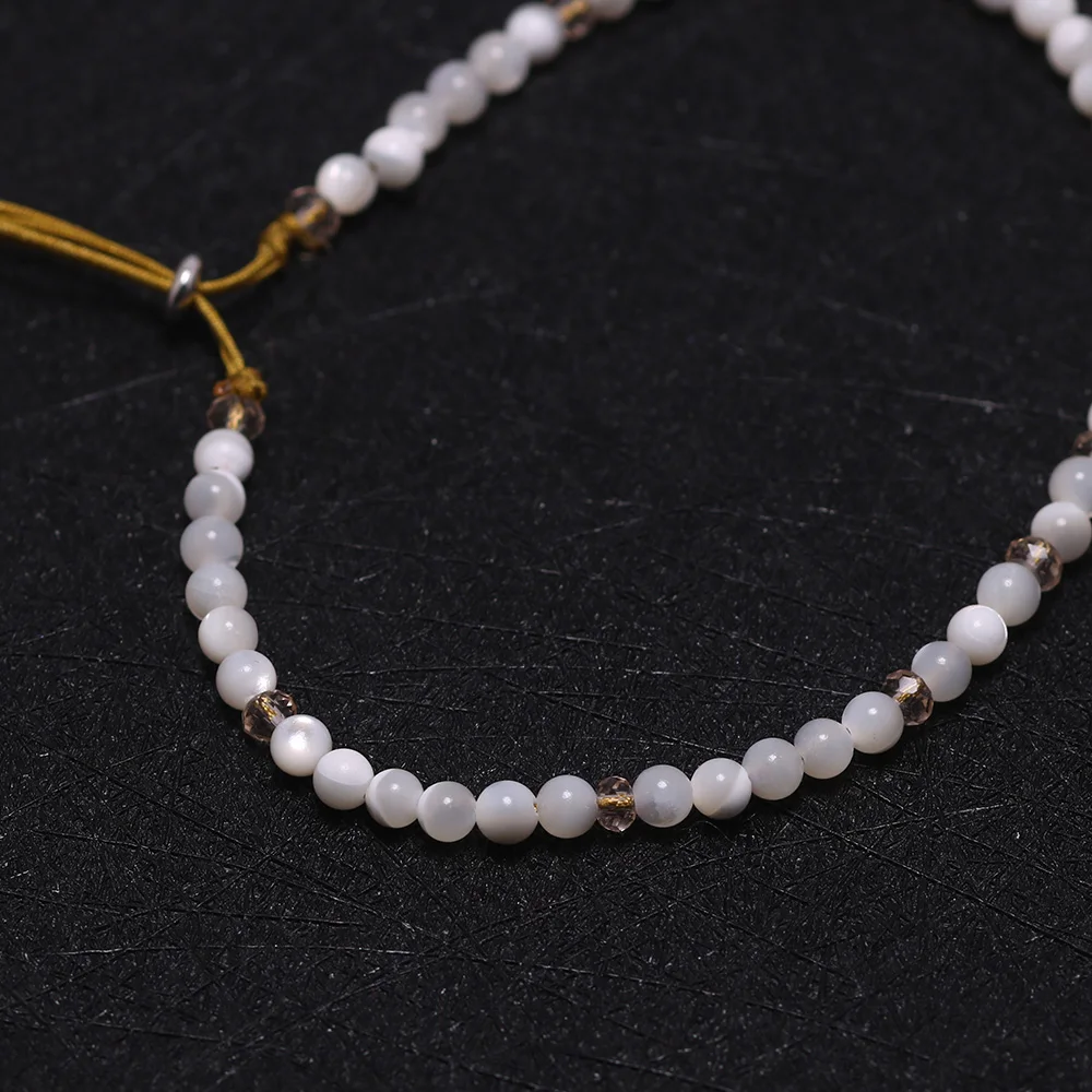 Браслеты ручной работы 3 мм из натурального хрусталя тонкие браслеты серебра 925