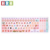 hrh carton animal design keyboard cover for dell inspiron 15 5547 15c 3000 5000 15mr 15cr 3543 15m ins15cr 1518l15cd 15md 15mr