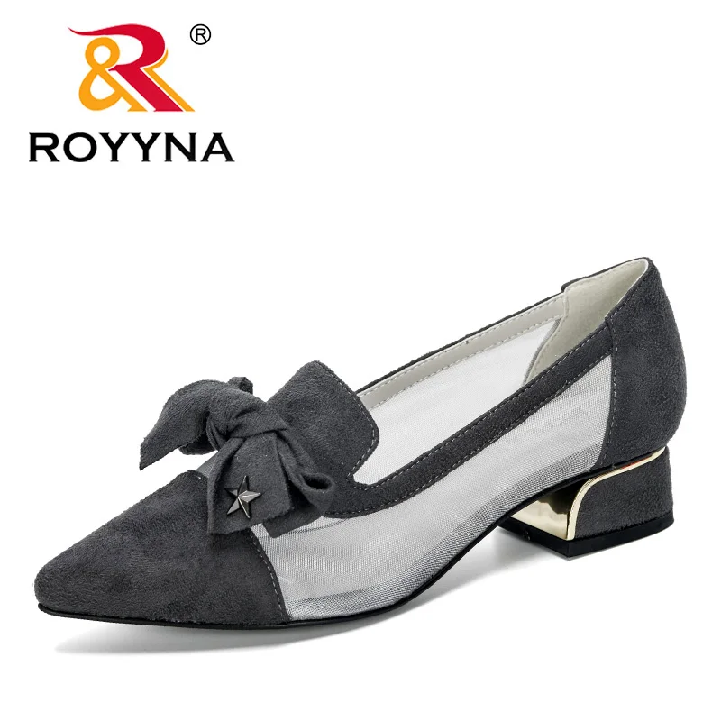 Женские дизайнерские босоножки ROYYNA Босоножки на каблуке с бантом-бабочкой