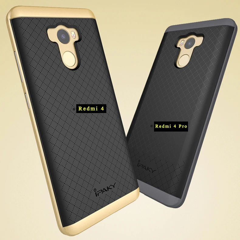 Redmi 4 4x Case ipaky Silicone Cover For Xiaomi redmi pro case Luxury Armor Back + PC Frame redmi4 Phone cover 5.0&quot |