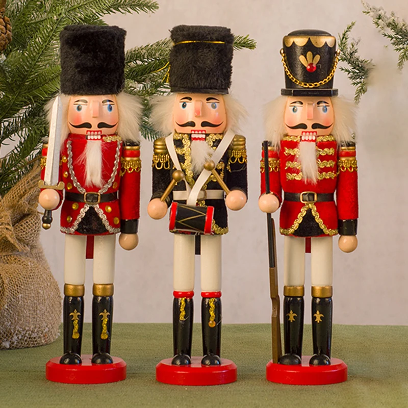 

King Nutcracker Collectible Wooden Soldier Puppet Wine Cabinet Decoration Ornaments Christmas Festive Holiday Decor QJS