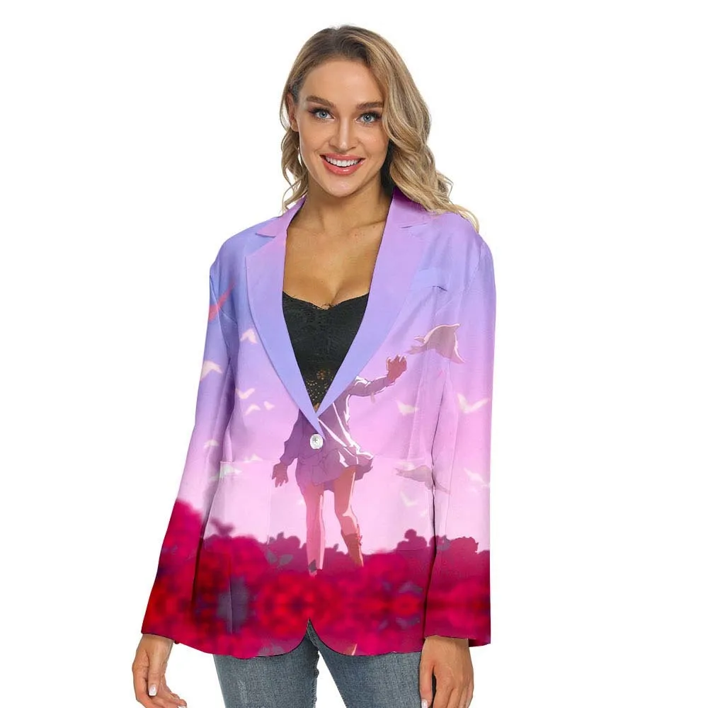 The Promised Neverland 3D Print Men Women Leisure Thin Suit V-neck Spring Autumn Fashion Clothes Streetwear Casual Outfits Top