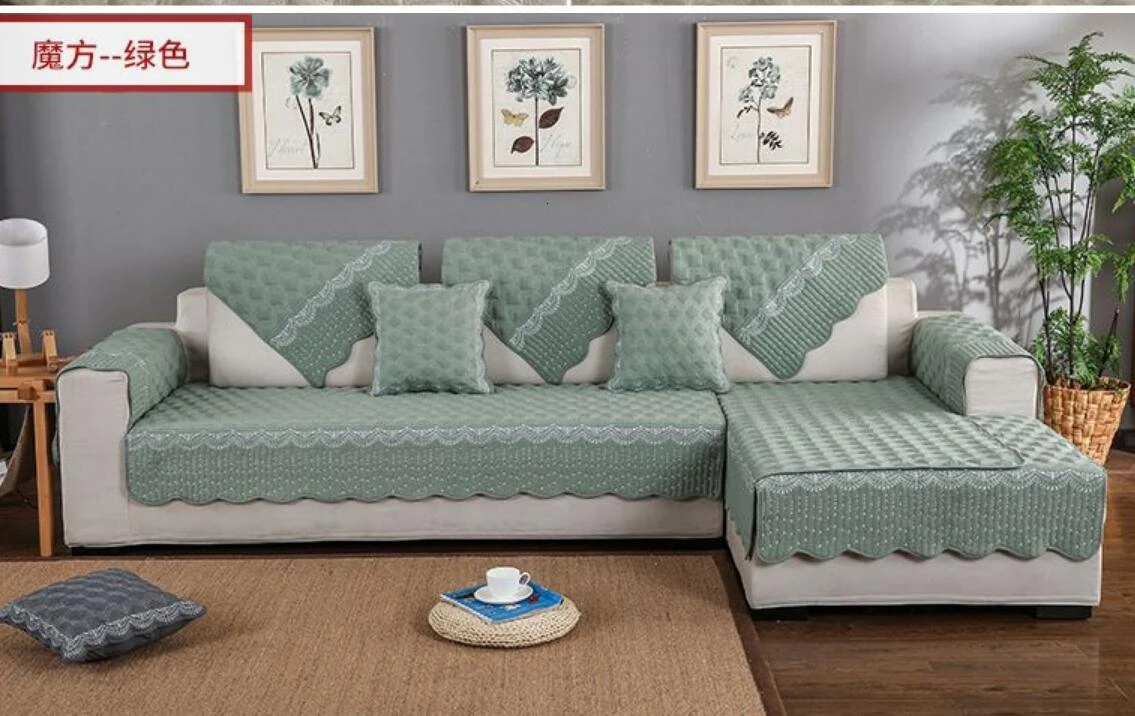 Four Seasons Sofa Towel Gray Couch Covers Peacock Pattern Beautifully Embroidered Cushion Cover For Corner Decor | Дом и сад
