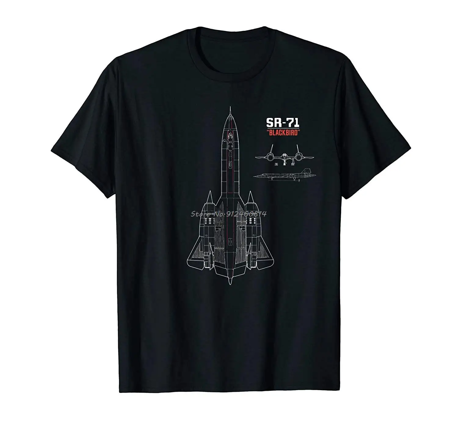 

SR-71 Blackbird Cold War Air Force shirt Men Cotton O-neck Tshirt Hip Hop Tees Streetwear Harajuku