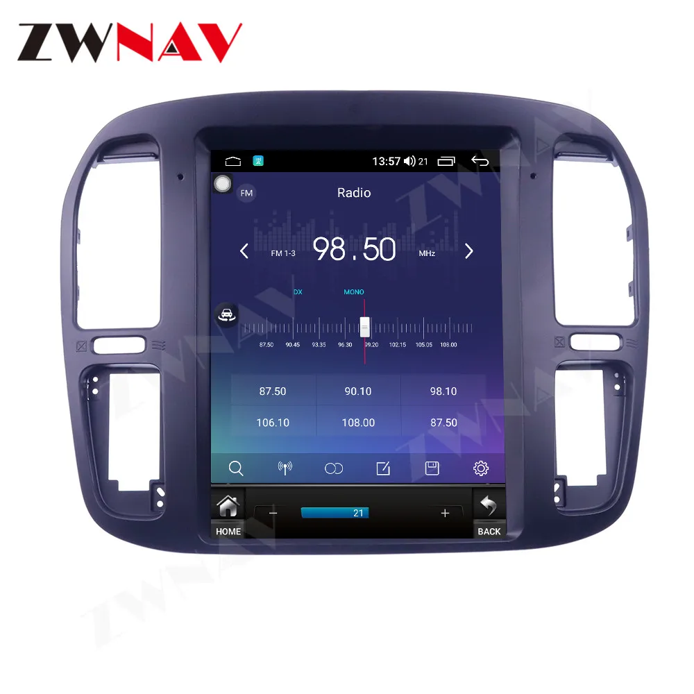 Android 11 для Toyota Land Cruiser LC100 1992-2002 LX470 2002-2007 вертикальный автомобильный радиоприемник