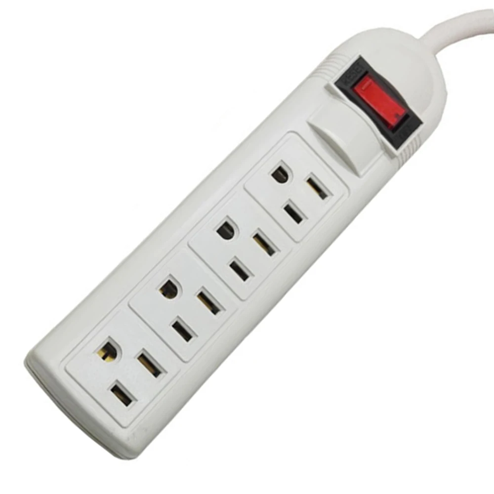 4 Sockets Мощность полосы 6 выход Американский переходник электрические Адаптеры UL сертифицированная розетка Множественная защита от перегрузки 1,8 м удлинитель - Цвет: 4 Sockets