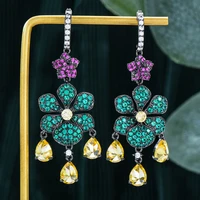 missvikki lolita style luxury sweet romantic flowers earrings for women bridal wedding party daily trendy jewelry high quality