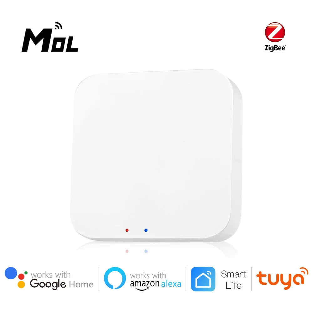 

Мост умного дома MOL Tuya Zigbee, Круглый кнопочный хаб Zigbee, устройства дистанционного управления через приложение Smart Life, работает с Alexa