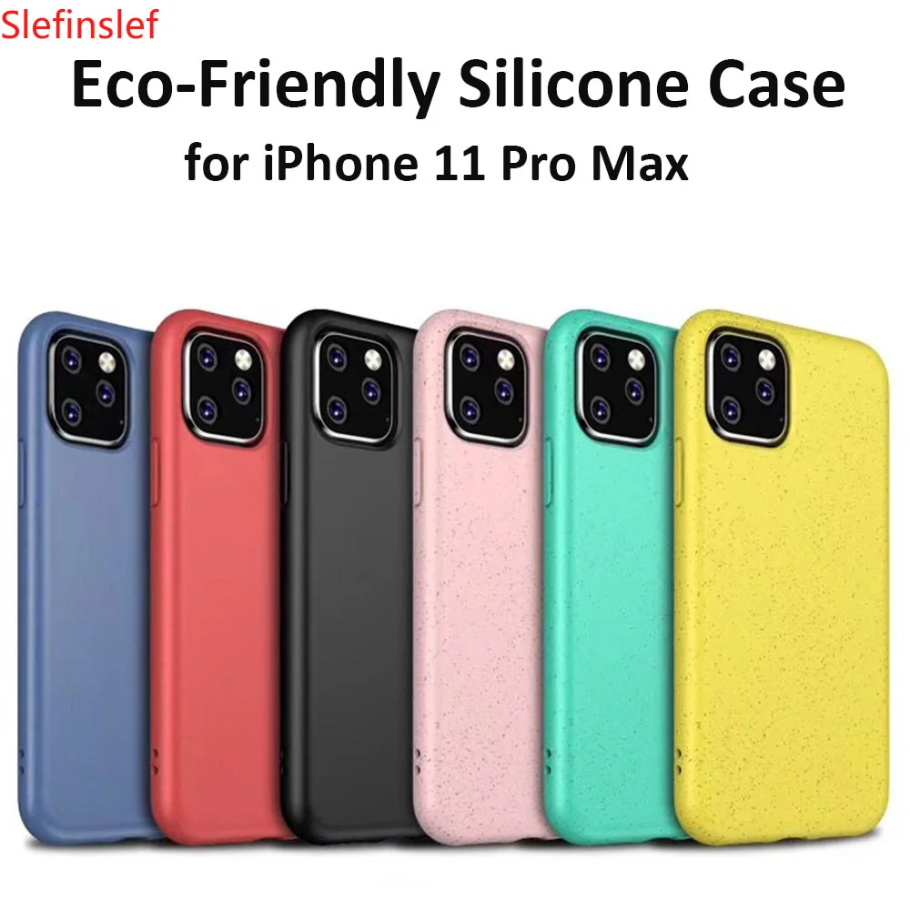 Экологичный силиконовый чехол для iPhone 11 Pro Max 7 8 Plus XR XS MAX телефона 6 6s X мягкий из ТПУ