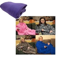 wearable blanket fleece blanket with sleeves super soft warm comfy large fleece plush sleeved tv throws wrap robe blanket