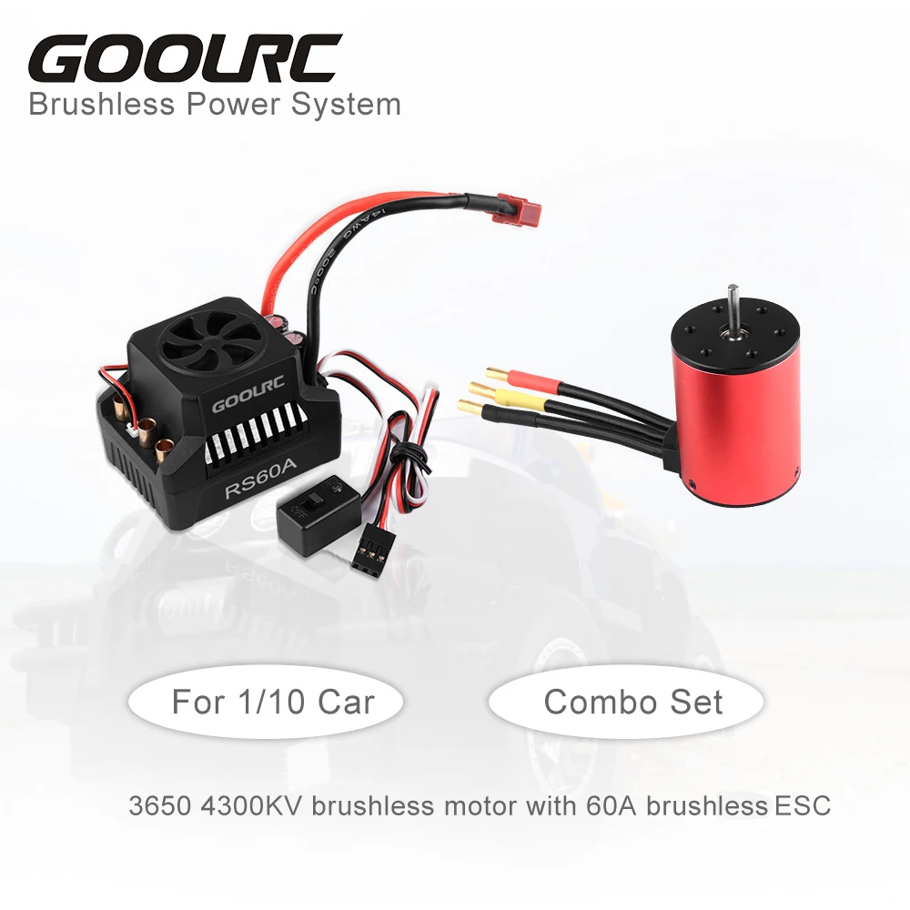 GoolRC 3650 4300KV 3900KV бесщеточный двигатель 60A ESC Бесщеточный электронный регулятор