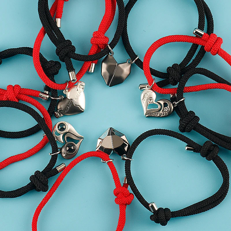 Красные черные золотые серебряные парные влюбленные цепочки ожерелье из бисера