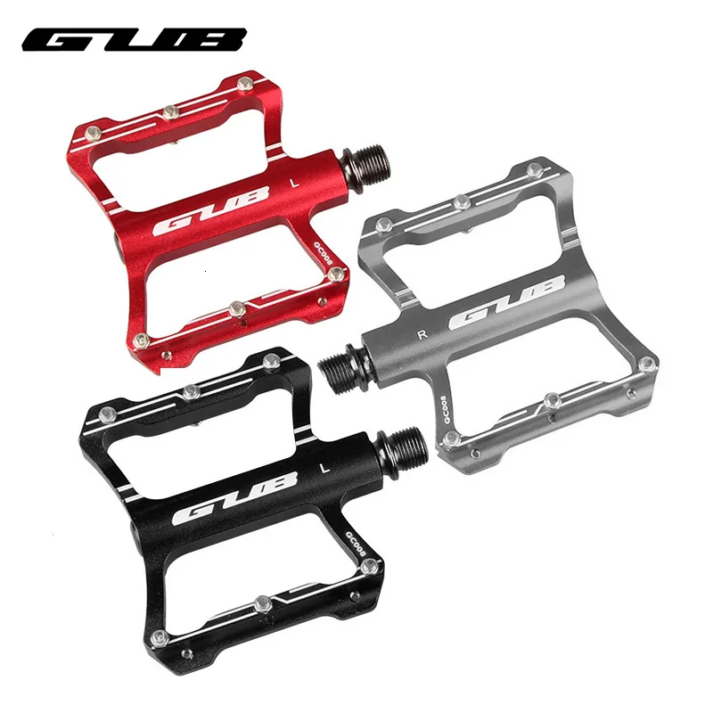 

GUB Ultralight Aluminum Alloy Bicycle Pedals CNC Sealed Bearing Flat Platform Antiskid Cycling Pedal MTB Riding Bike Part 2pcs