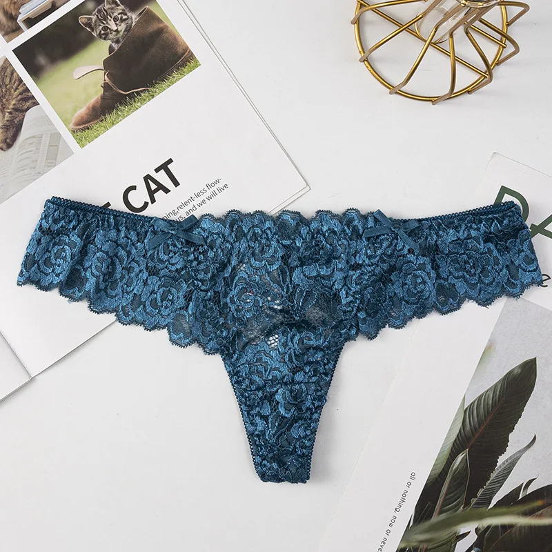 

10 Colors/sexy Flower Thong Women's Low Waist Seamless Underwear Solid Color Fashion Personality Comfortable Kawaii Lingerie