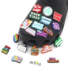 1 шт. вдохновляющие фразы мотивационные слова из ПВХ обувные шармы аксессуары сделай сам JIBZ Croc сандалии украшение для сада обуви детские подарки