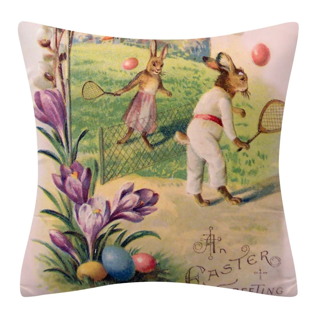Пасхальный кролик печати наволочка полиэстер диван автомобиля домашний декор