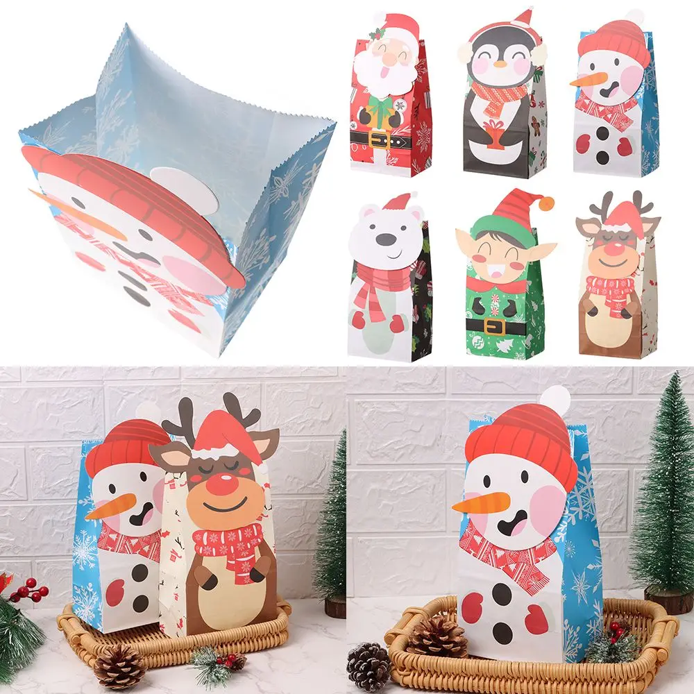 Упаковочная коробка декор для дня рождения Рождественский Декор из крафт-бумаги