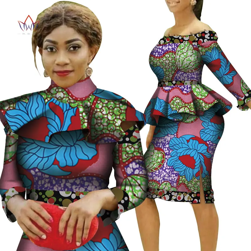 Женский комплект из топа и юбки с принтом в африканском стиле|Африканская одежда|