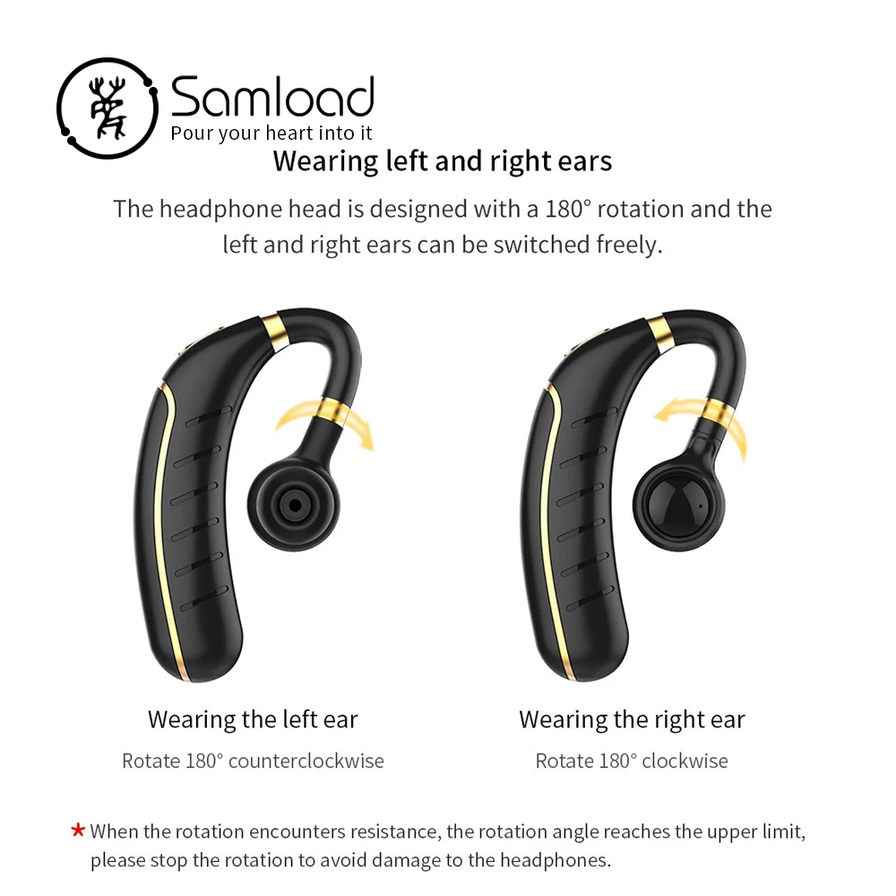 Samload Bluetooth гарнитура 30 часов воспроизведения беспроводные наушники для сотового
