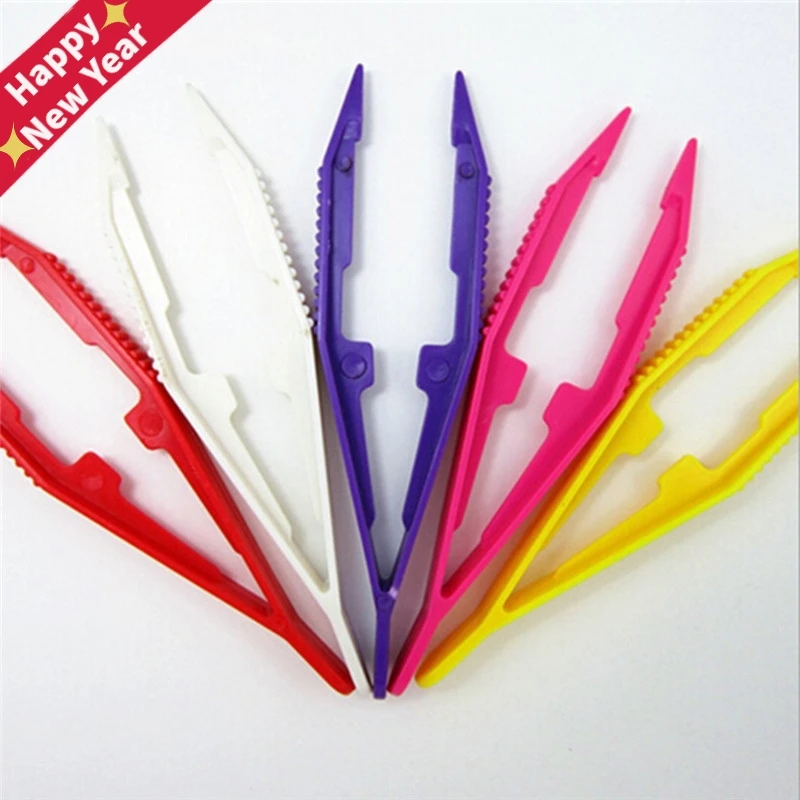 

1PCS Design Funny Durable Tweezers Children Kids Tools Tweezers Kids' Craft For Perler Bead Creative Random Color