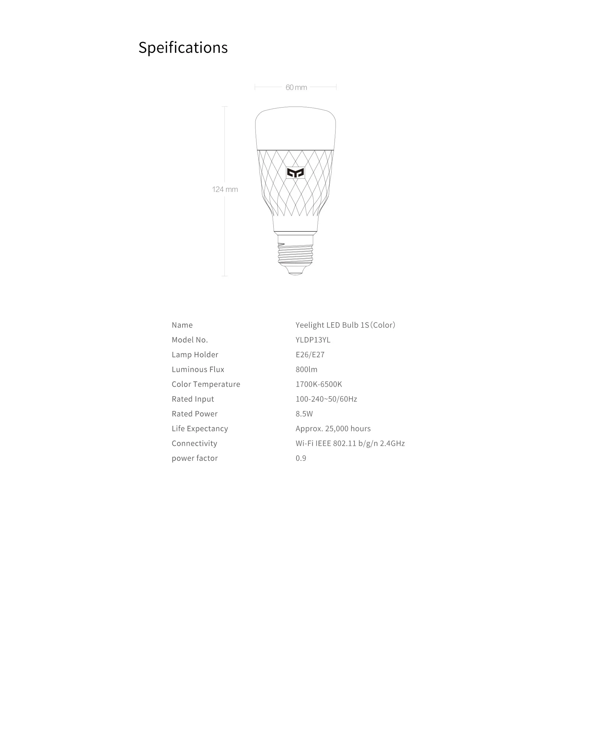 

Yeelight Smart Lamp Yeelight Smart LED Bulb 1S Colorful Lamp 800 Lumens 10W E27 For Apple Homekit Mi Mijia App Google Assistant