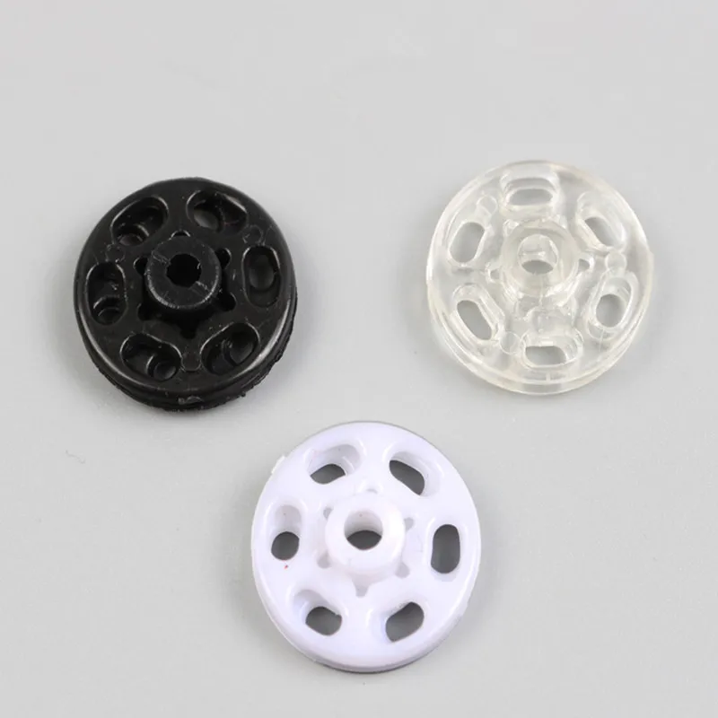 Черные/белые/прозрачные невидимые нейлоновые защелкивающиеся кнопки 7/10/12/15/18/20