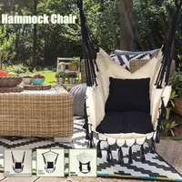 nordic style home garden hanging hammock chair with rod outdoor indoor dormitory swing hanging chair with wooden rod for yard