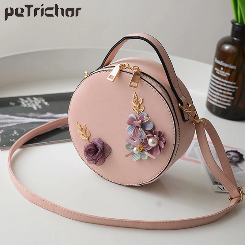 Сумка мессенджер Petrichor Женская круглая саквояж кросс боди из высококачественной