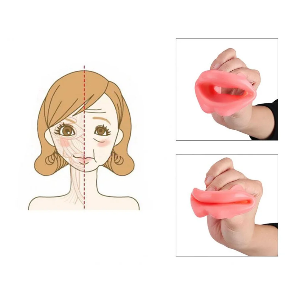 Силиконовый тренажер для лифтинга лица и губ подтягивающий мышцы рта против
