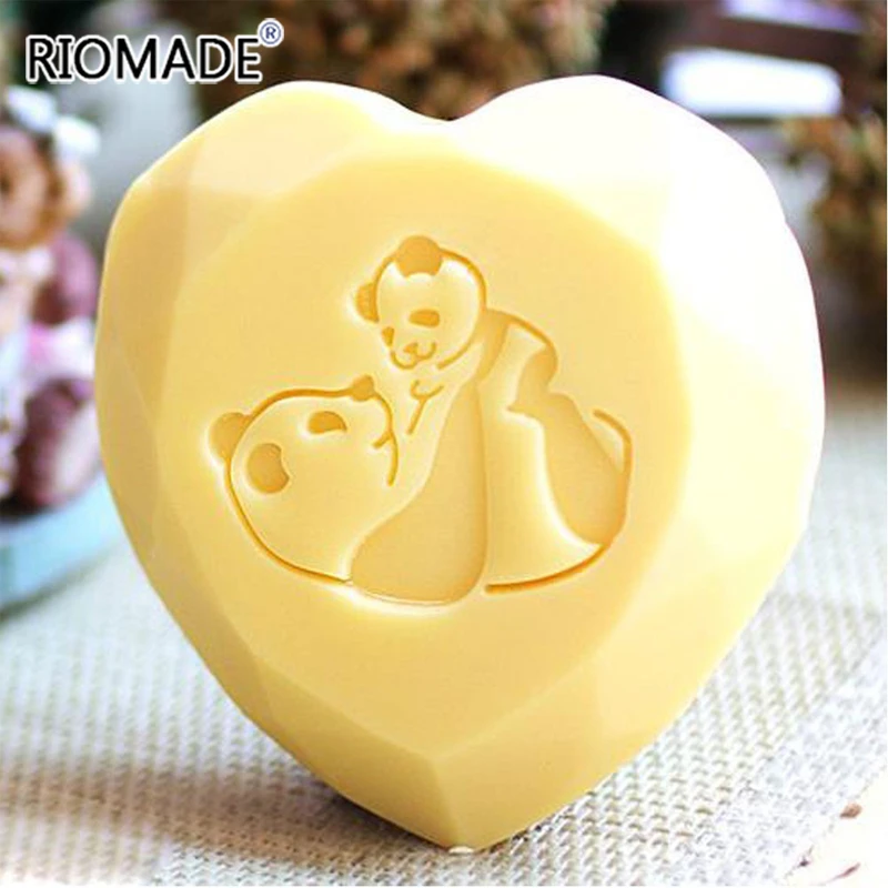 Прозрачный штамп для мыла с рисунком панды прозрачные зеркальные штампы ручкой