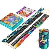 72pcs color pencil premium artist colored pencil set handmade canvas pencil wrap extra accessories included holiday gift pencils