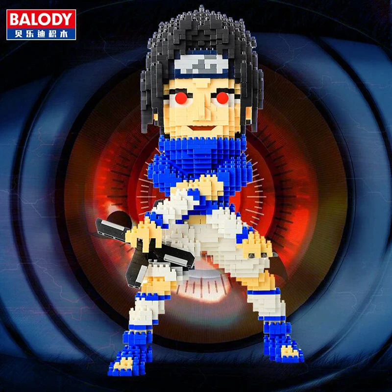 Balody 16160 аниме Наруто Учиха сасуке ниндзя 3D модель 1878 шт DIY Мини Алмазные блоки