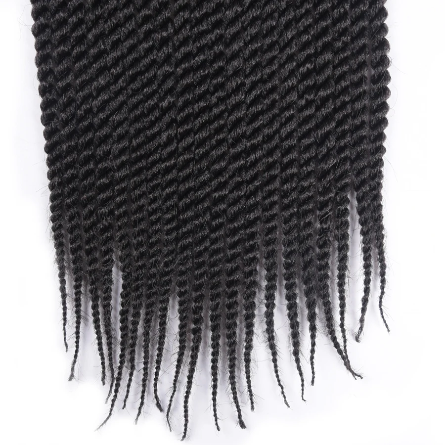

Senegalese Twist Hair Crochet Braids 22 Roots/Pack Synthetic Ombre Braiding Hair for Women 12/16/20/22Inch Bug Black Brown Green