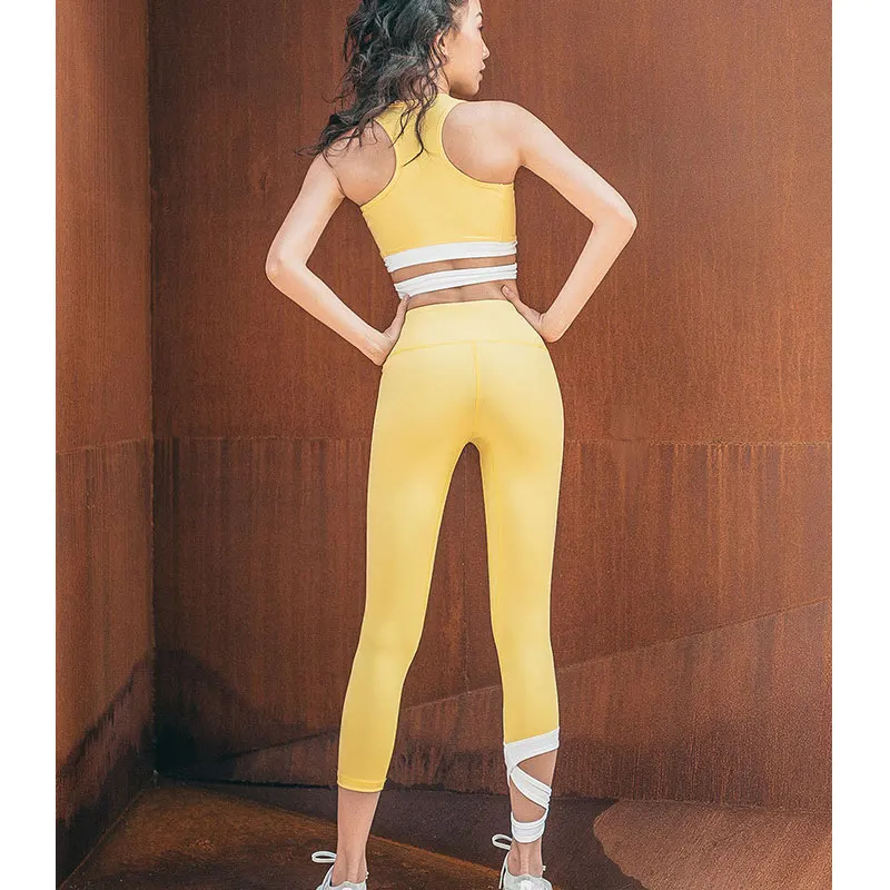 Женские комплекты из 2 предметов жилет бюстгальтер Длинные трусики для бега