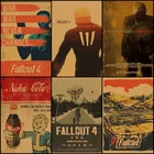 Плакаты для косплея Fallout 4, ретро, крафтовые, для декора гостиной