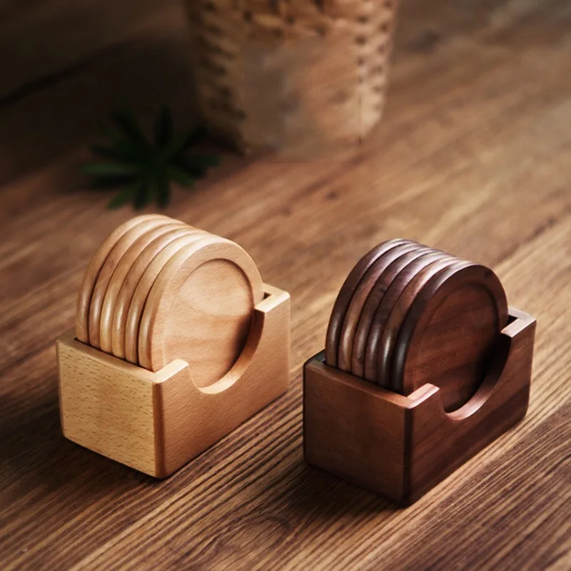 1 шт. японский Стиль набор деревянных подставок подставки стойки черный орех бук