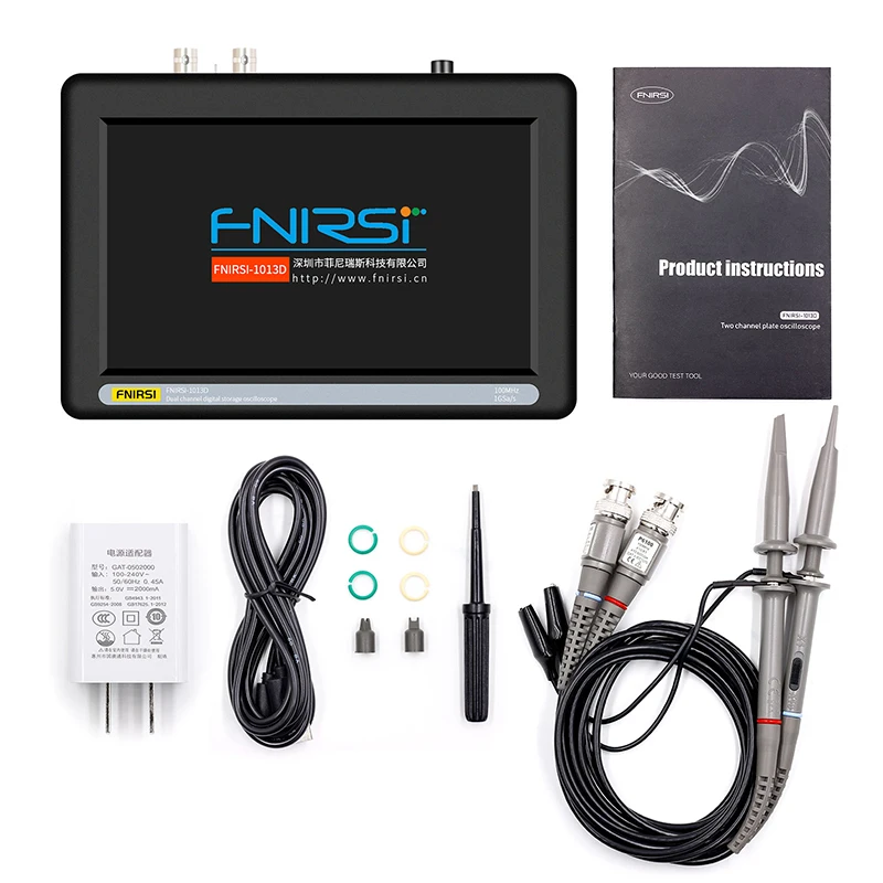 

Цифровой осциллограф с плоской панелью, фотографический двухканальный портативный осциллограф с полосой пропускания 100 м, 1GS