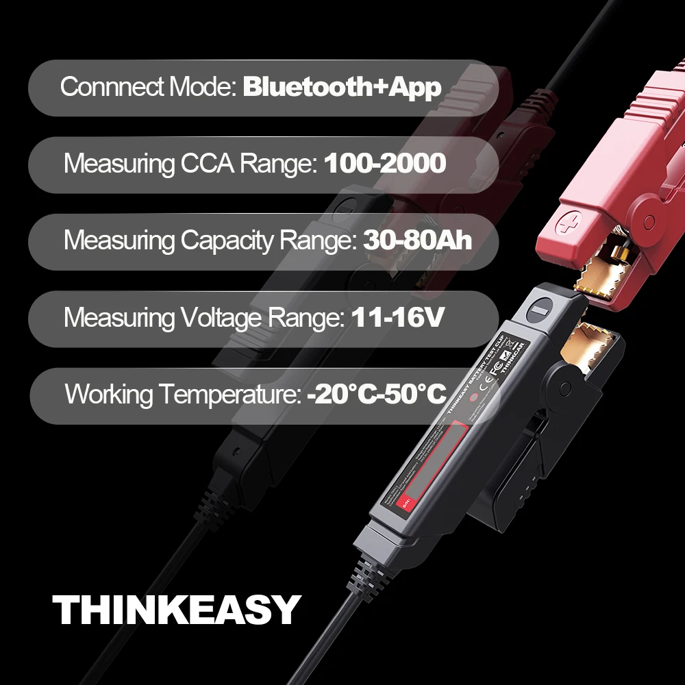 Тестер автомобильного аккумулятора THINKCAR Thinkeasy анализатор зарядного устройства 12