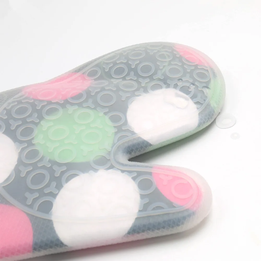 

Washer rubber kitchen cleaning tool 1 piece set of silicone cleaning gloves kitchen magic silicone printing dishwashing gloves