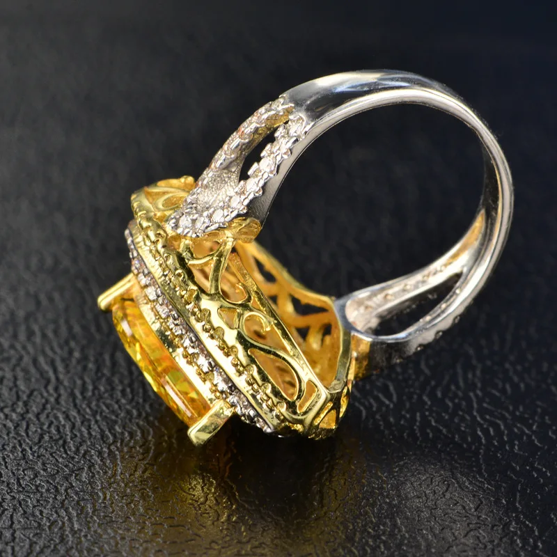 Новое Стильное инкрустированное Цирконом кольцо FUN BEAUTY дамское в форме капли с