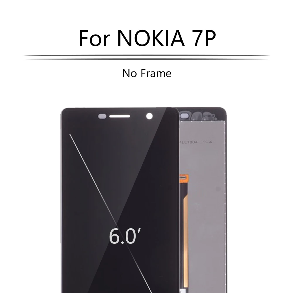 6 0 lcd for nokia 7 plus lcd display touch screen with frame digitizer assembly for nokia 7 plus ta 1046 ta 1055 ta 106 lcd free global shipping
