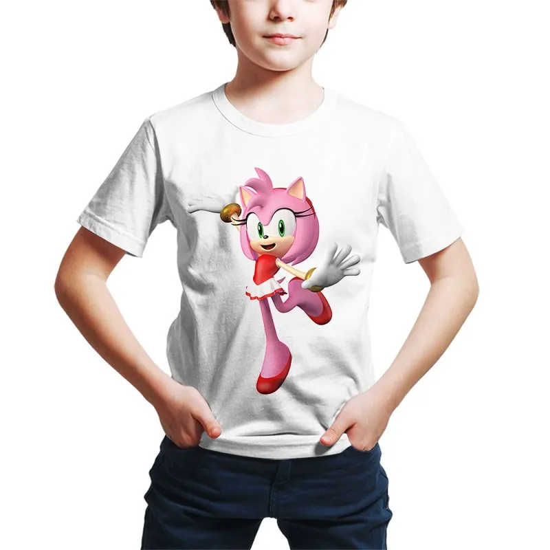 Футболки для мальчиков и девочек с 3D-принтом ежики Супер Марио детские футболки