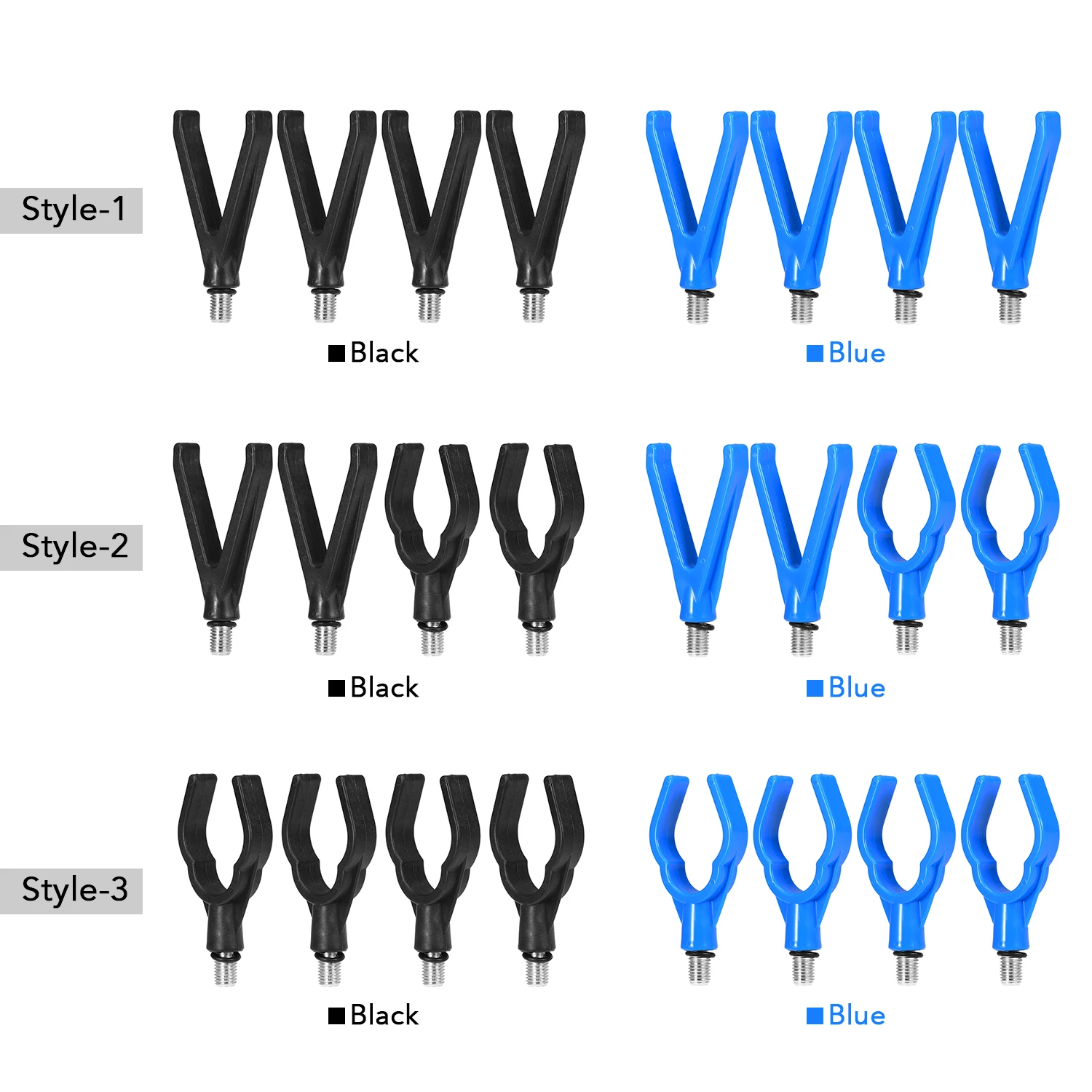 4PCS/Set Fishing Rod Rest Head Pole Butt Grip V-head Holder Carp Tackle | Спорт и развлечения