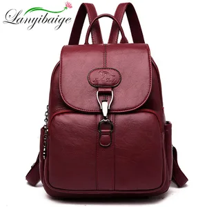 Женский рюкзак с замком для двери, многофункциональный женский кожаный рюкзак для леди, школьная сумка, сумка на плечо, рюкзак для путешествий, рюкзаки