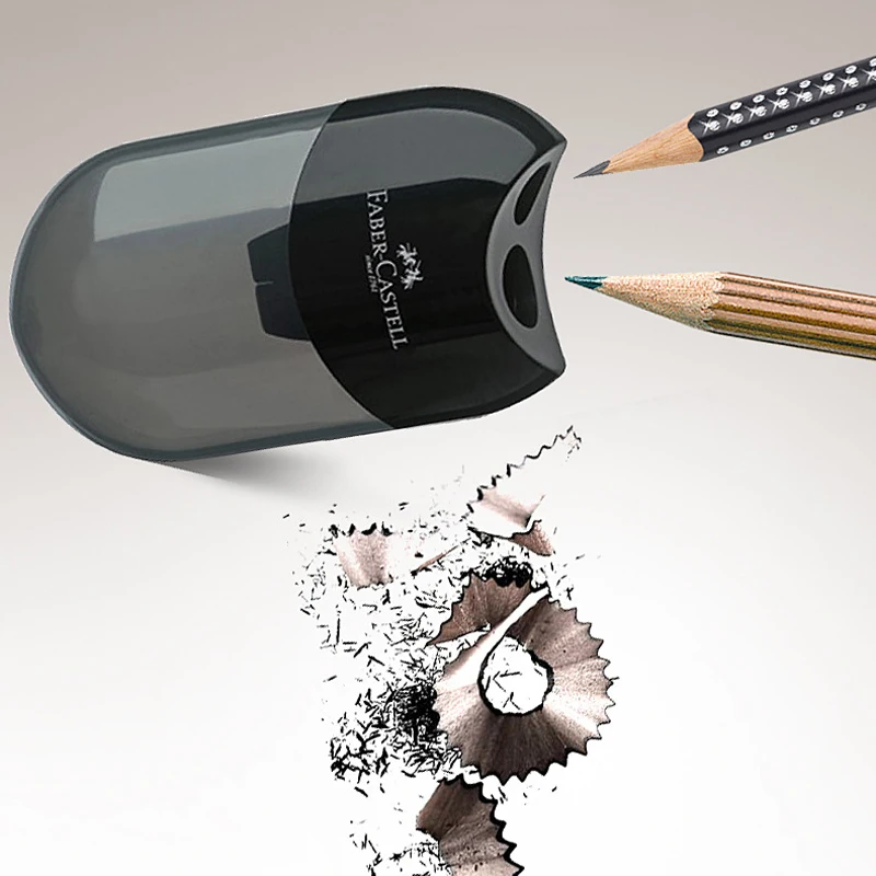 FABER CASTELL двойное отверстие точилка для карандашей Творческий прозрачный ручка