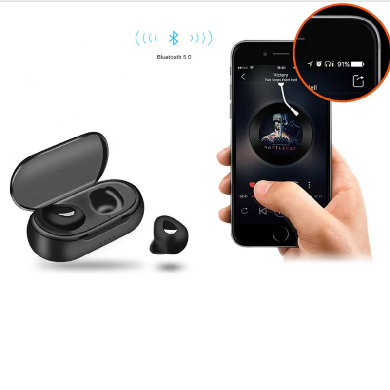 Беспроводные наушники Bluetooth 5 0 Спортивная уличная гарнитура два уха Беспроводная